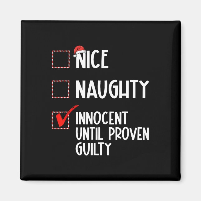 Nice Naughty Innocent bis Proven Guilty Christma Magnet (Vorne)