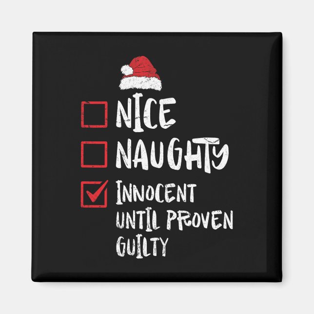 Nice Naughty Innocent bis Proven Guilty Christma Magnet (Vorne)
