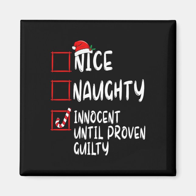 Nice Naughty Innocent bis Proven Guilty Christma Magnet (Vorne)