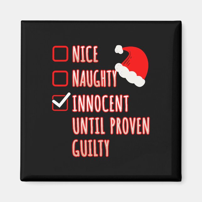 Nice Naughty Innocent bis Proven Guilty Christma Magnet (Vorne)