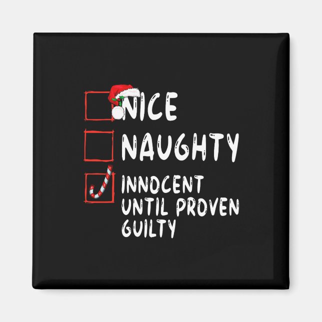 Nice Naughty Innocent bis Proven Guilty Christma Magnet (Vorne)