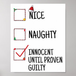 Nice Naughty Innocent bis Proven Guilty Christma Poster