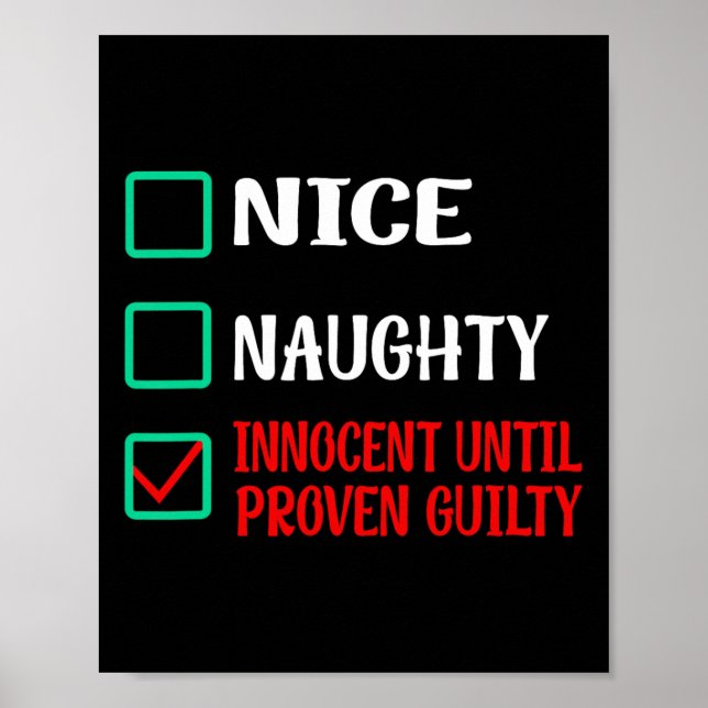 Nice Naughty Innocent bis Proven Guilty Funny Ch Poster (Vorne)