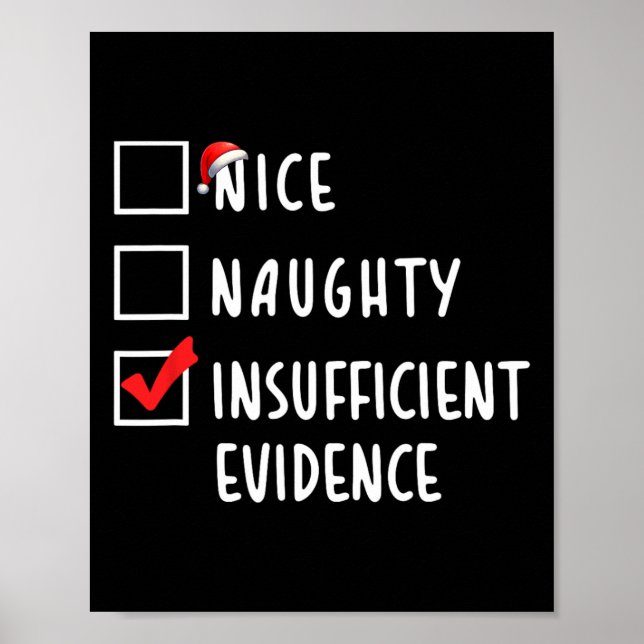 Nice Naughty Insuffisdence Christmas Holida Poster (Vorne)