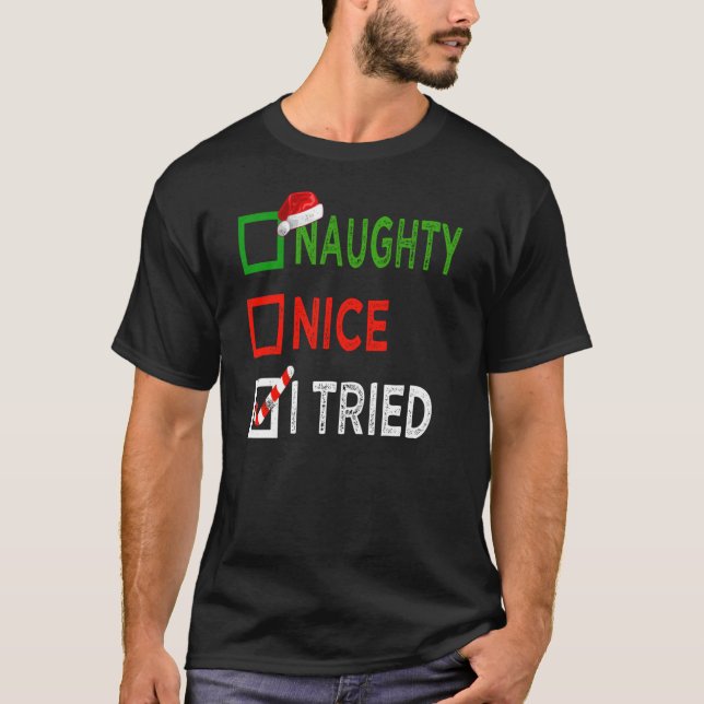 Nice Naughty Iried christmas 2020 retro T-Shirt (Vorderseite)