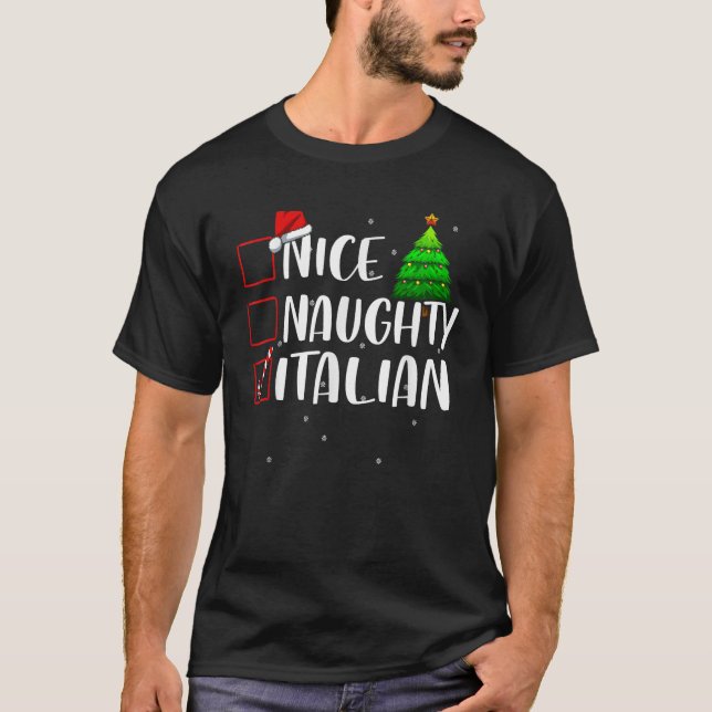 Nice Naughty Italian Christmas Matching Top  (Vorderseite)