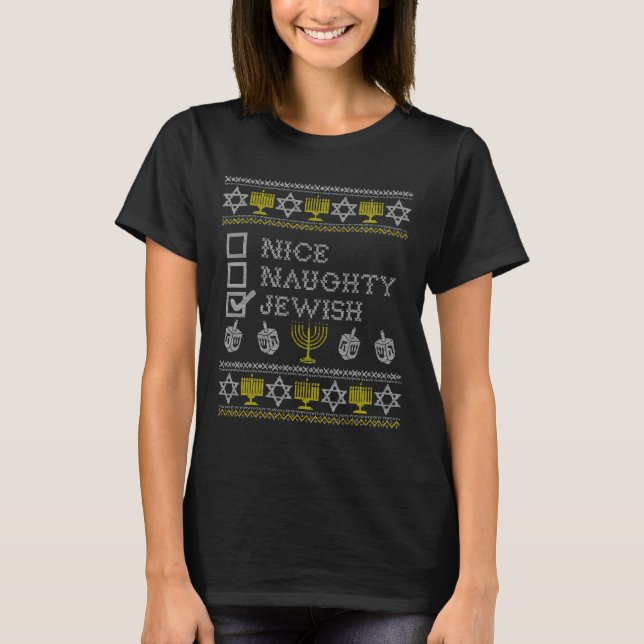 Nice Naughty Jewish T-Shirt (Vorderseite)