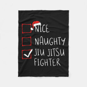 Nice Naughty Jiu Jitsu Fighter List Weihnachtsmann Fleecedecke