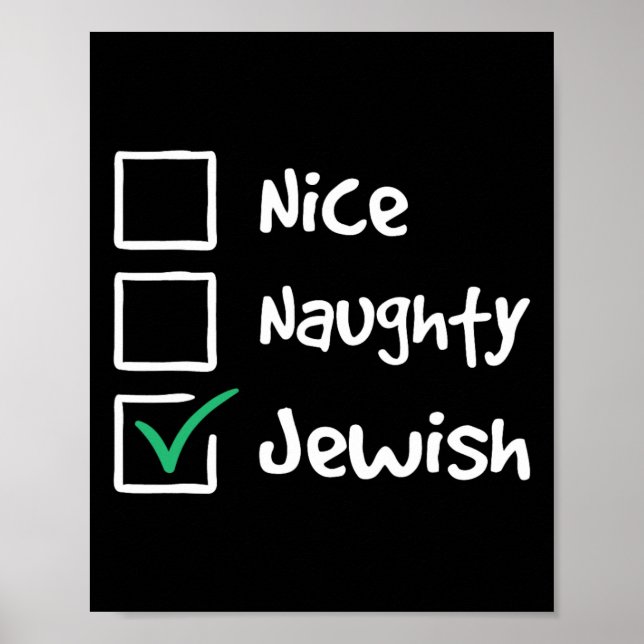 Nice Naughty jüdisch - Juden Hebrews Israelites Ju Poster (Vorne)