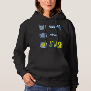 Nice Naughty jüdischen Ugly Hanukkah Sweater Chanu Hoodie
