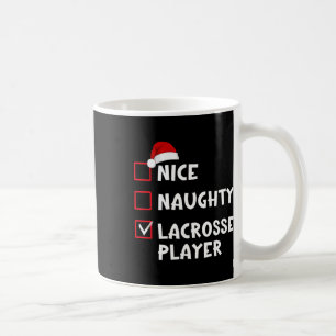 Nice Naughty Lacrosse Player List Weihnachten Kaffeetasse
