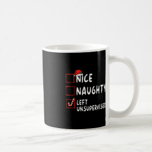 Nice Naughty Links unbeaufsichtigt Weihnachtsliste Kaffeetasse