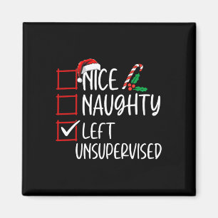 Nice Naughty Links unbeaufsichtigte Weihnachtslist Magnet