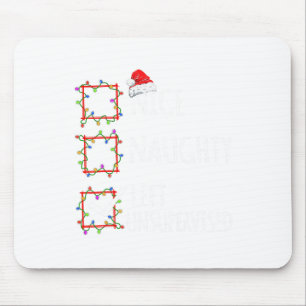 Nice Naughty Links unbeaufsichtigte Weihnachtslist Mousepad
