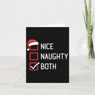 Nice Naughty List Beide Weihnachten Karte