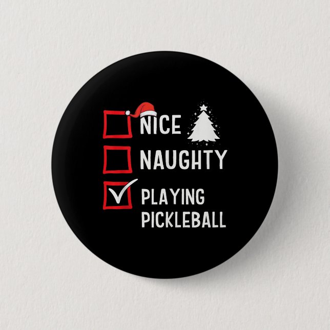 Nice Naughty List Christmas Hob1 Button (Vorderseite)
