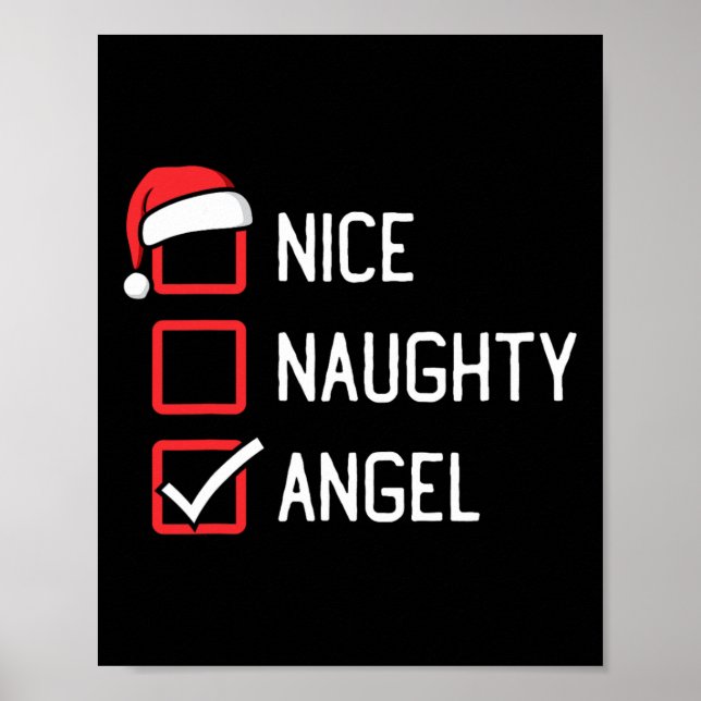 Nice Naughty List Engel Christmas 1 Poster (Vorne)