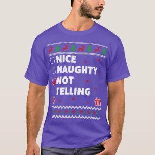 Nice Naughty List hässlich Weihnachtsdesign Funny T-Shirt