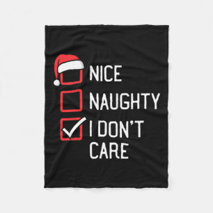 Nice Naughty List Ich mag Weihnachten nicht Fleecedecke