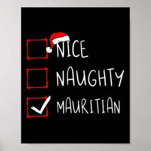 Nice Naughty Mauritians Weihnachten Mauritius Heri Poster