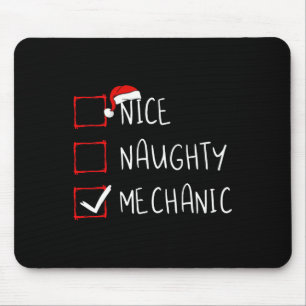 Nice Naughty Mechanty Weihnachtsliste Xmas Santa C Mousepad