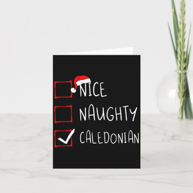 Nice Naughty New Caledonian Christmas Or New Caled Karte (Vorderseite)