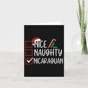 Nice Naughty Nicaragua Weihnachtsliste Weihnachtsm Karte