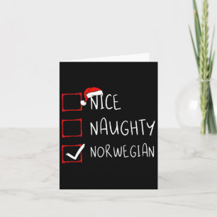 Nice Naughty Norwegian Christmas Norwegen Heritage Karte