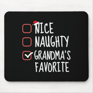Nice Naughty Oma's Lieblings-Weihnachtsliste San Mousepad