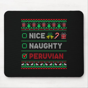 Nice Naughty Peruvian Christmas Checklist Peru Mousepad