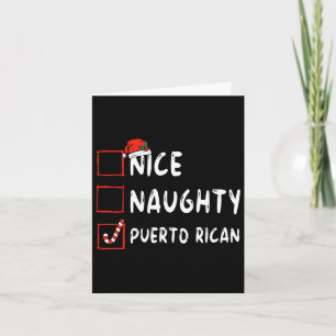 Nice Naughty Puerto Rican Christmas Puerto Rico He Karte