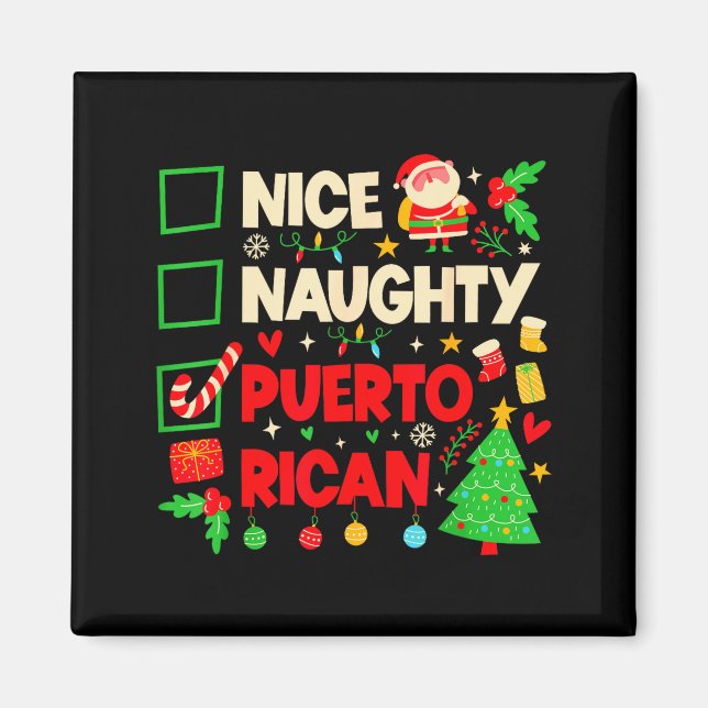 Nice Naughty Puerto Rican Puerto Rico Women Christ Magnet (Vorne)