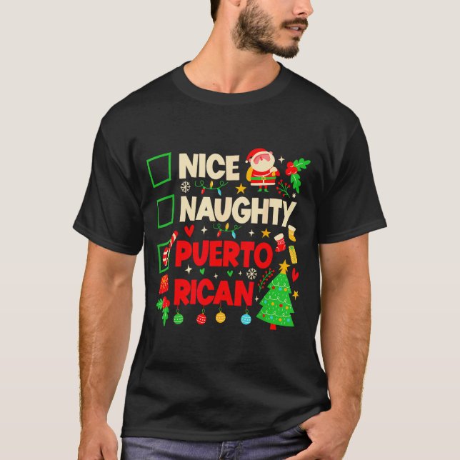 Nice Naughty Puerto Rican Puerto Rico Women Christ T-Shirt (Vorderseite)