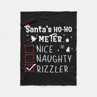 Nice Naughty Rizzler Weihnachtsliste Xmas Rizz San Fleecedecke