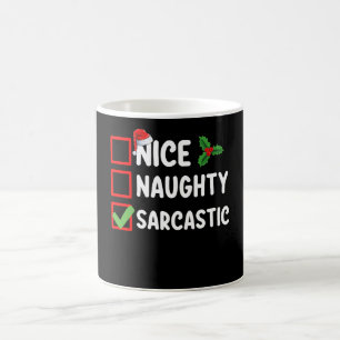 Nice Naughty Sarcastic Weihnachtsliste Sarcaso Kaffeetasse