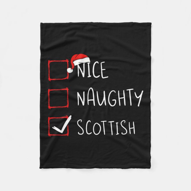 Nice Naughty Scottish Christmas Scotland Heritage Fleecedecke (Vorderseite)