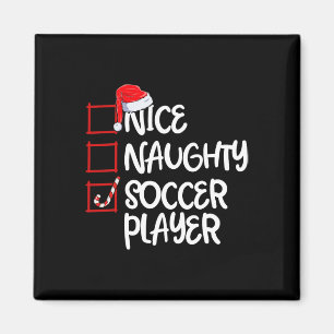 Nice Naughty Soccer Player Fun Fußball Weihnachten Magnet