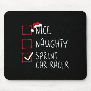 Nice Naughty Sprint Auto Racer Weihnachtsliste San Mousepad