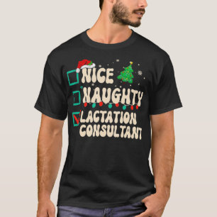 Nice Naughty Stillhalteberater Xmas List Santa T-Shirt