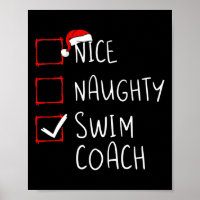Nice Naughty Swim Coach Weihnachtsliste Weihnachte