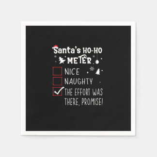 Nice Naughty The Was There Promise Christmas  Serviette