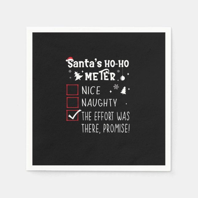 Nice Naughty The Was There Promise Christmas  Serviette (Vorderseite)