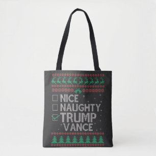 Nice Naughty Trump Vance Wahl Ugly Sweater