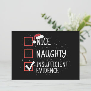 Nice Naughty Ungenügend Beweise Weihnachten Funny