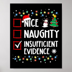 Nice Naughty Ungenügend Beweise Weihnachtsfamilie Poster