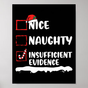 Nice Naughty Ungenügend Beweise Weihnachtsfamilie Poster