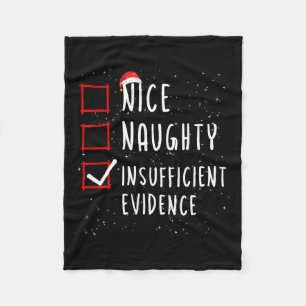 Nice Naughty Ungenügend Beweise Weihnachtsliste Fleecedecke