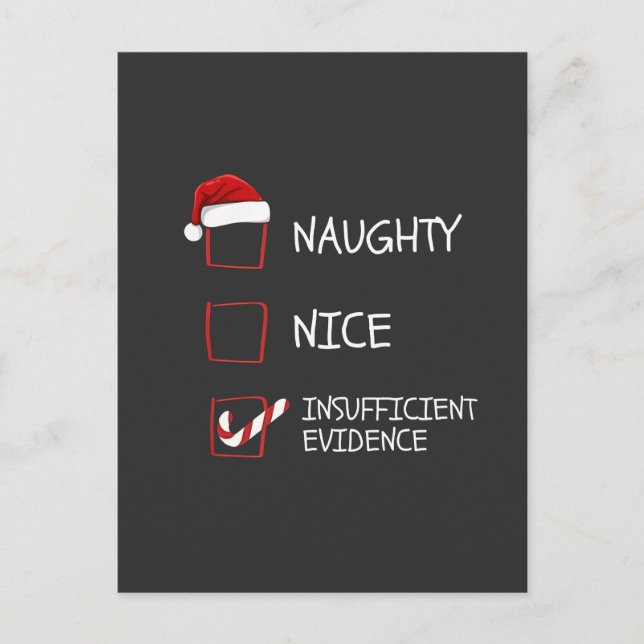Nice Naughty ungenügender Beweis Weihnachten (Vorderseite)