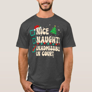 Nice naughty unzulässig in der Weihnachtsfeier des T-Shirt