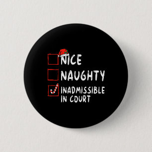 Nice naughty unzulässig in der Weihnachtsliste des Button